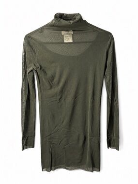 Vintage Fuzzi Italy Green Lined Mesh Mini Dress Tunic Women’s Large Designer Y2K